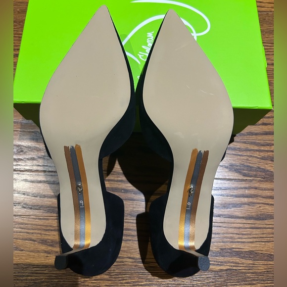 NEW IN BOX Sam Edelman “Viv” Pointed Toe d'Orsay Black Suede Pump sz 9 - Picture 4 of 4
